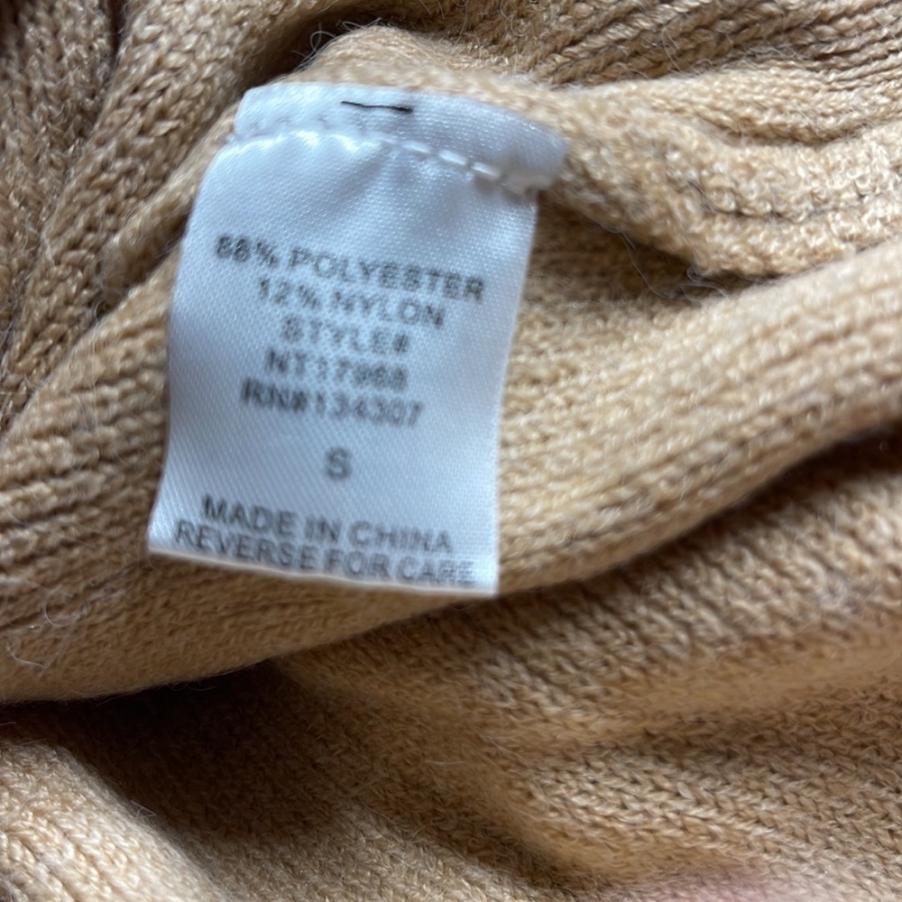 Urban Outfitters Lumiere Camel Distressed Lg Sleeves Sweater. Size S. P325/A - Picture 5 of 5